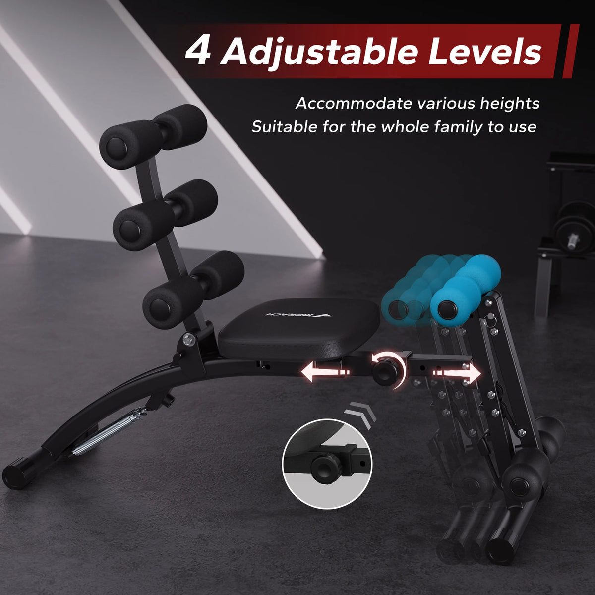 MERACH Adjustable Ab Trainer Bench for Home Strength Workouts