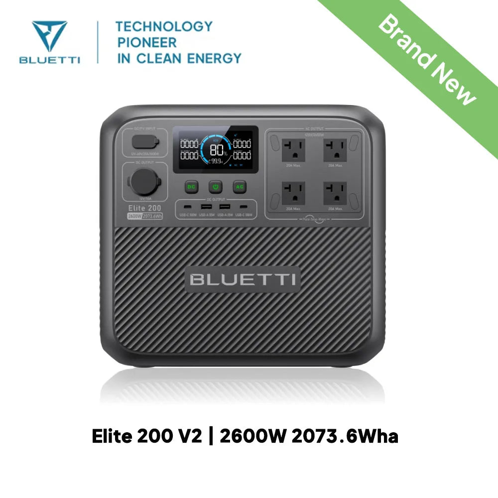 Bluetti Elite 200 V2 Premium Solar Power Station Kit