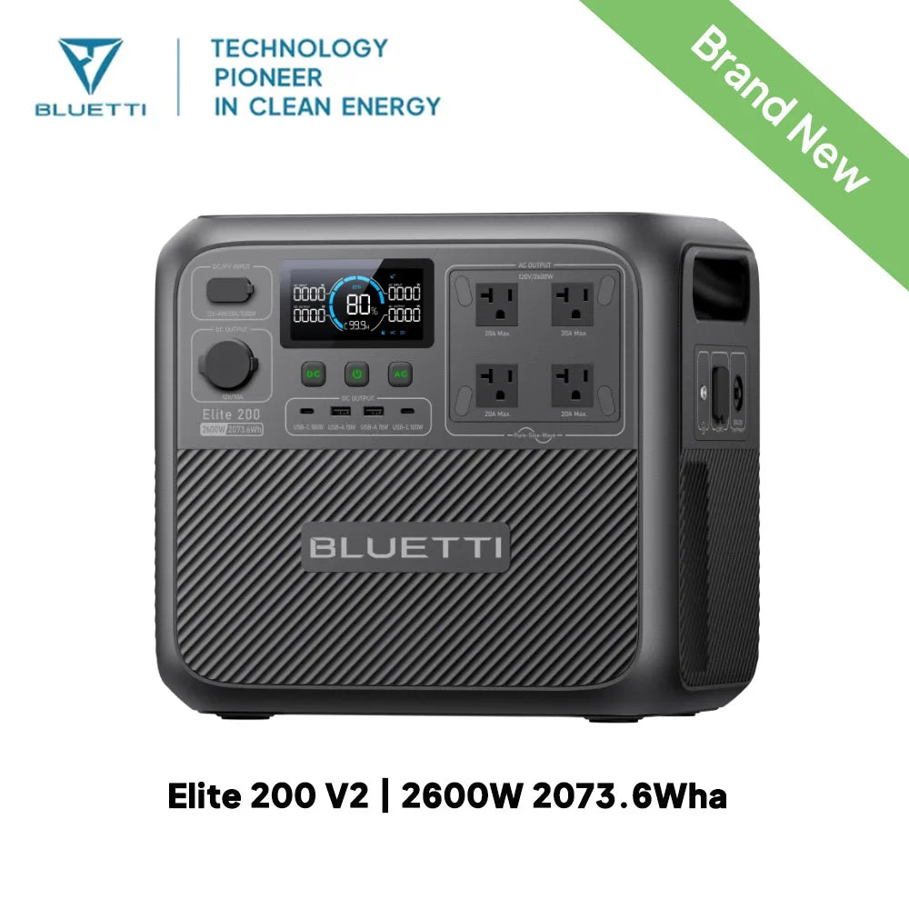 Bluetti Elite 200 V2 Premium Solar Power Station Kit
