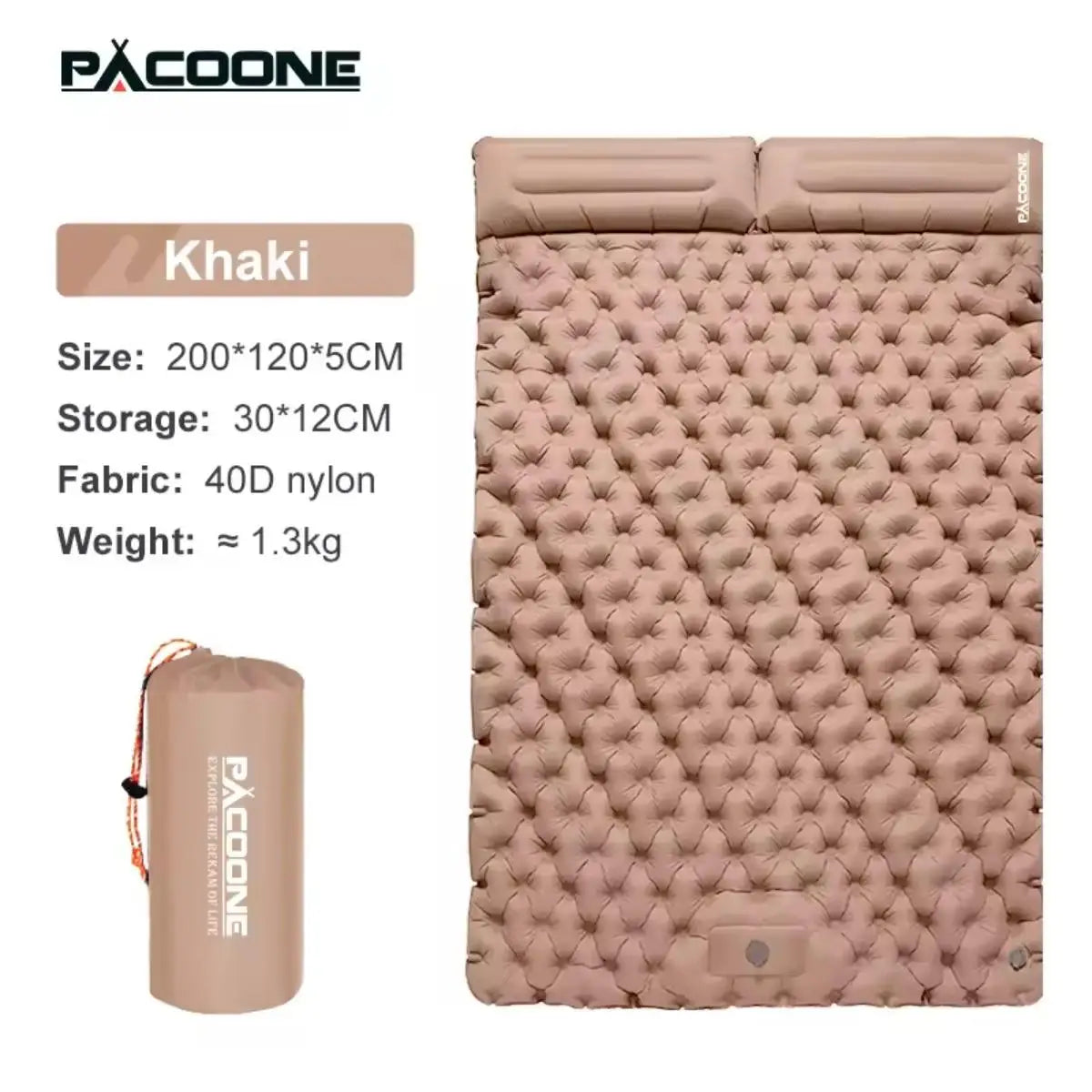 Foldable Camping Inflatable Mattress Warm Thick Compact Outdoor Sleeping Pad