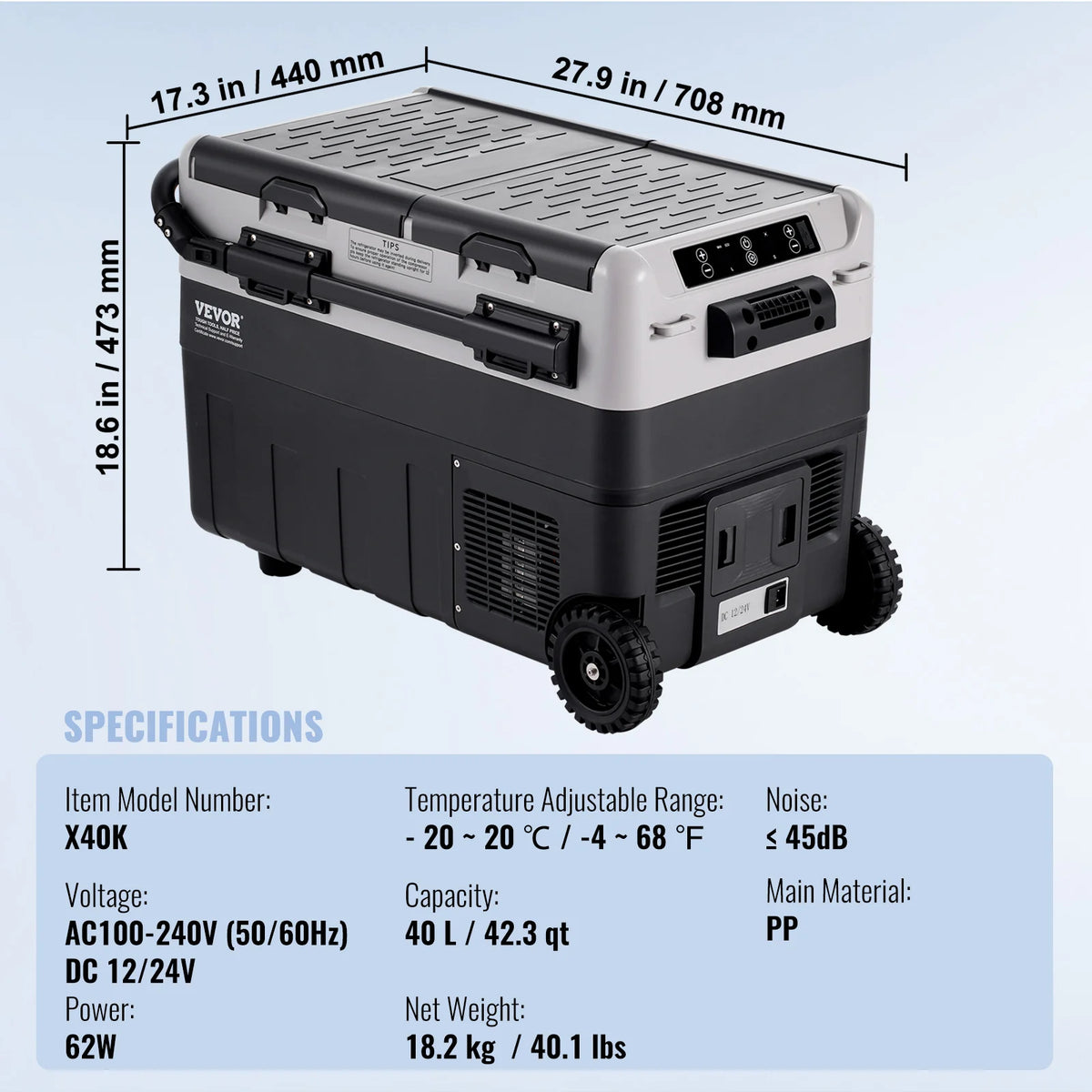 SucceBuy Portable Car Refrigerator Compressor Cooler Dual Zone