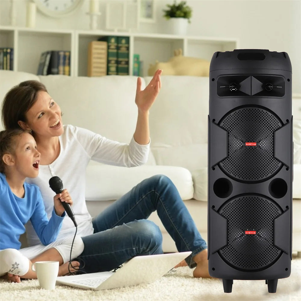 CURUK Portable Bluetooth Party Speaker With Deep Bass And Karaoke