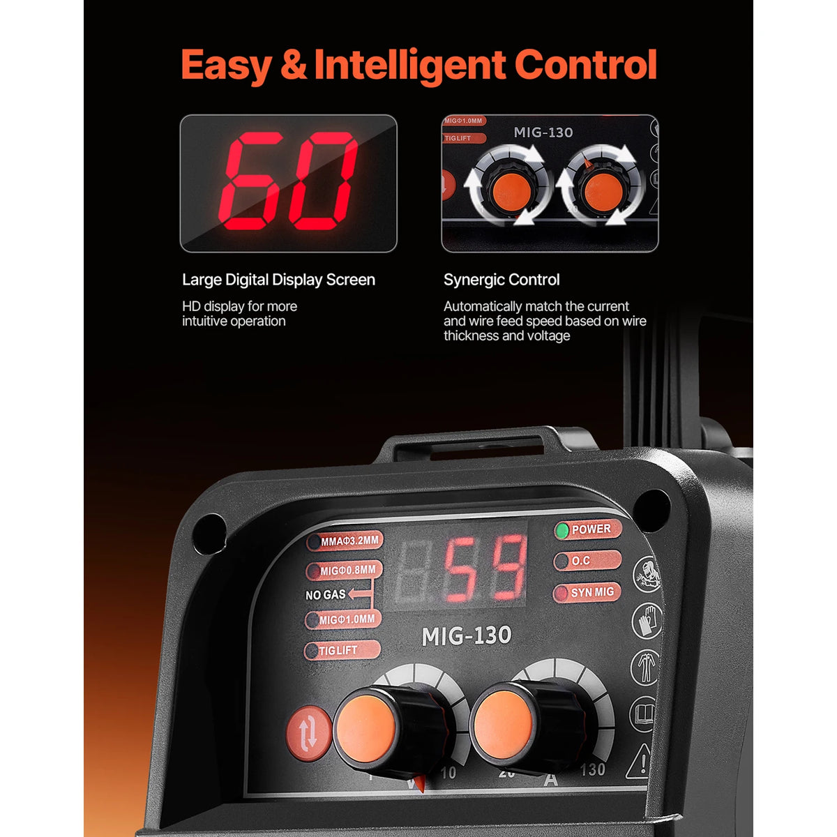 SucceBuy 130 Amp MIG Welder With IGBT Inverter Technology