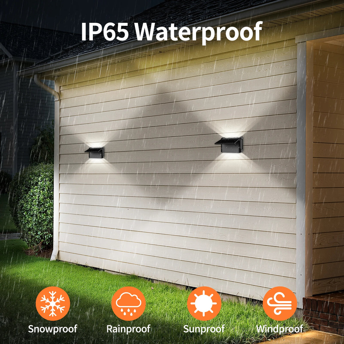 Intelamp Solar Wall Lights Featuring Dual Directional Lighting For Outdoors