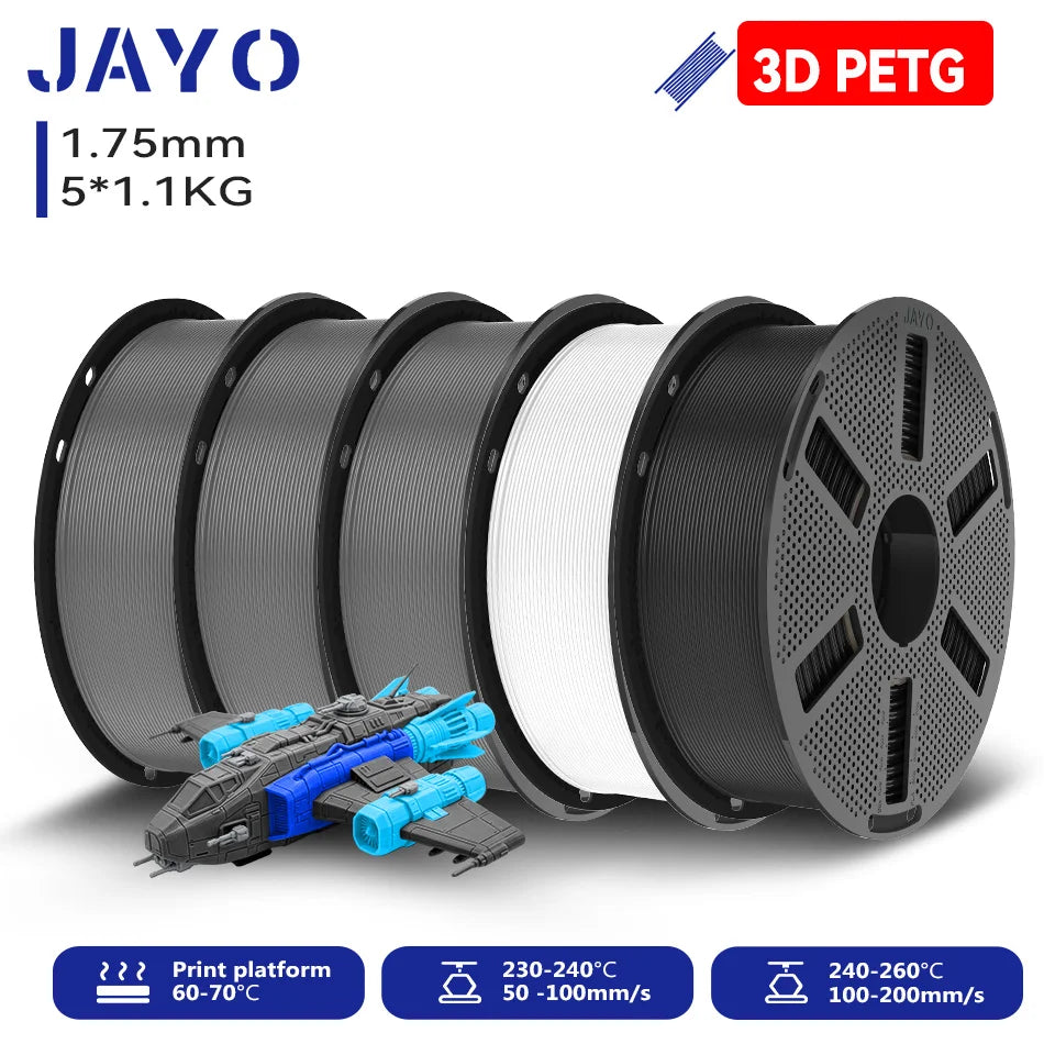 JAYO 3D Printer Filament PETG High Speed Matte PLA Classic