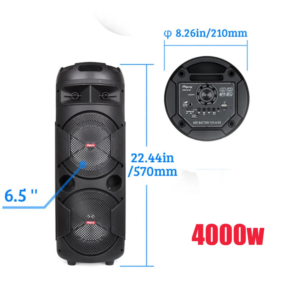 CURUK Portable Bluetooth Party Speaker With Deep Bass And Karaoke