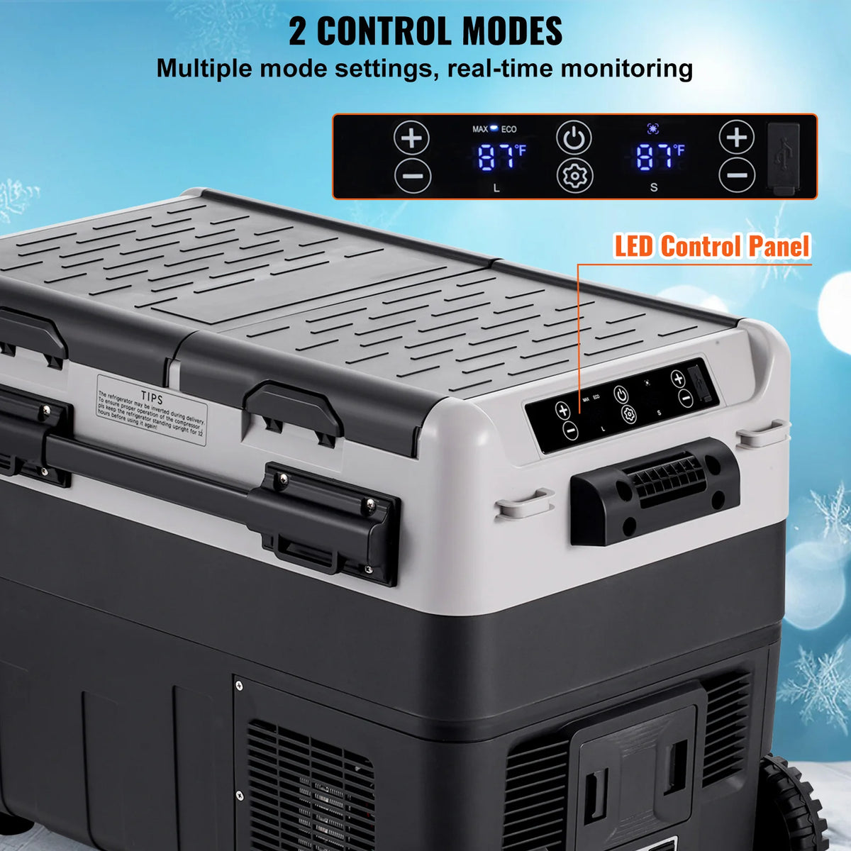 SucceBuy Portable Car Refrigerator Compressor Cooler Dual Zone
