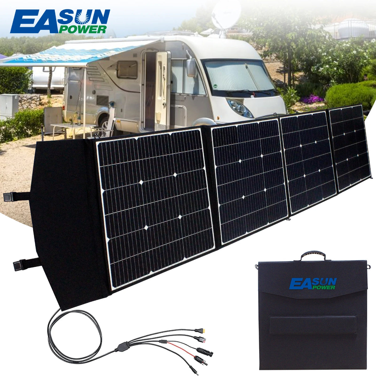 Easun Power 160W Foldable Solar Panel With Usb Charger