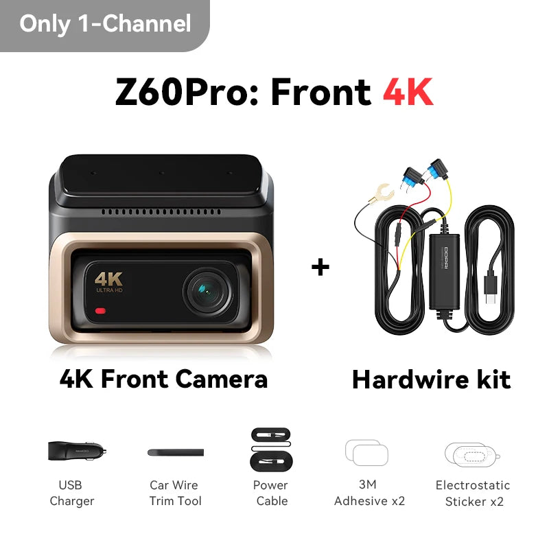 DDPAI Front And Rear Car Camera With HDR GPS ADAS