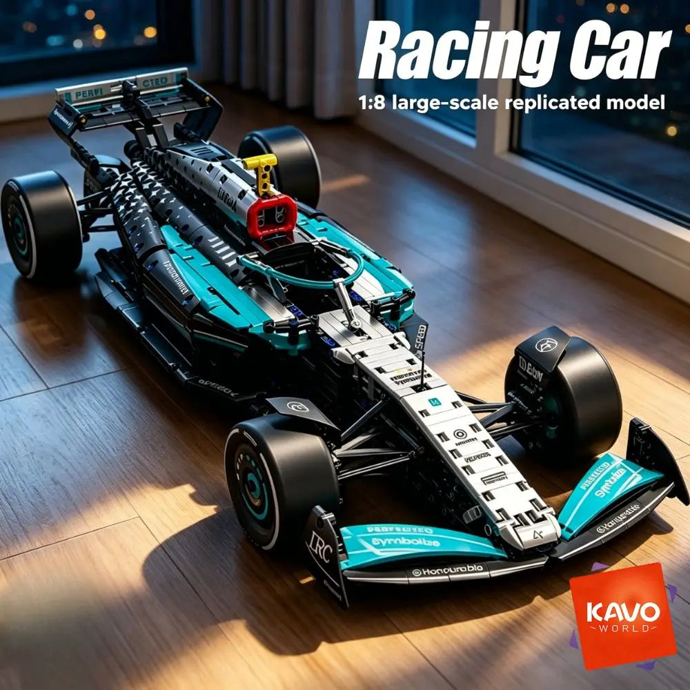 KAVOWORLD Drift Racing Car Building Blocks With Steering
