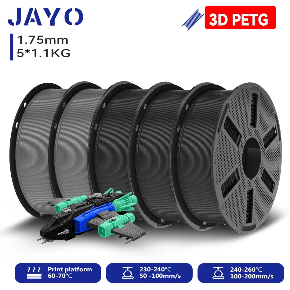 JAYO 3D Printer Filament PETG High Speed Matte PLA Classic