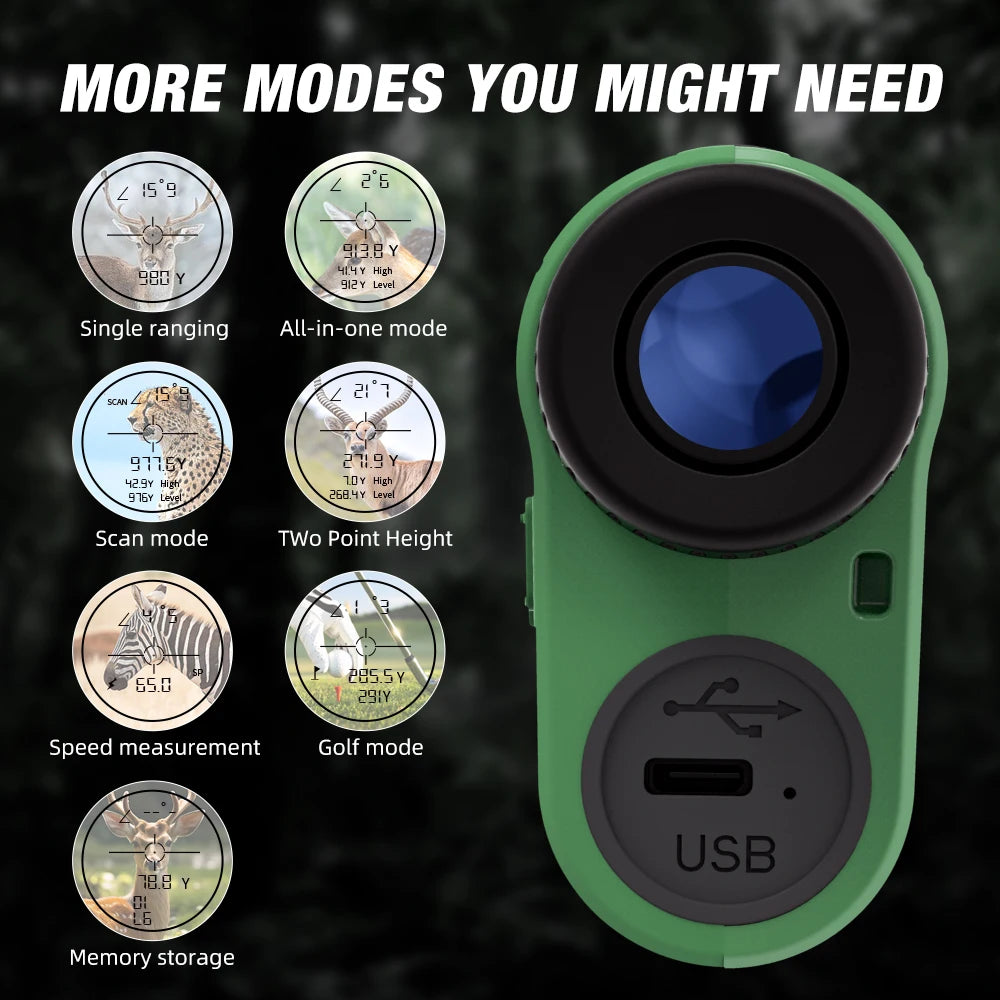 REVASRI Hunting Golf Laser Rangefinder With Slope And Scan Modes
