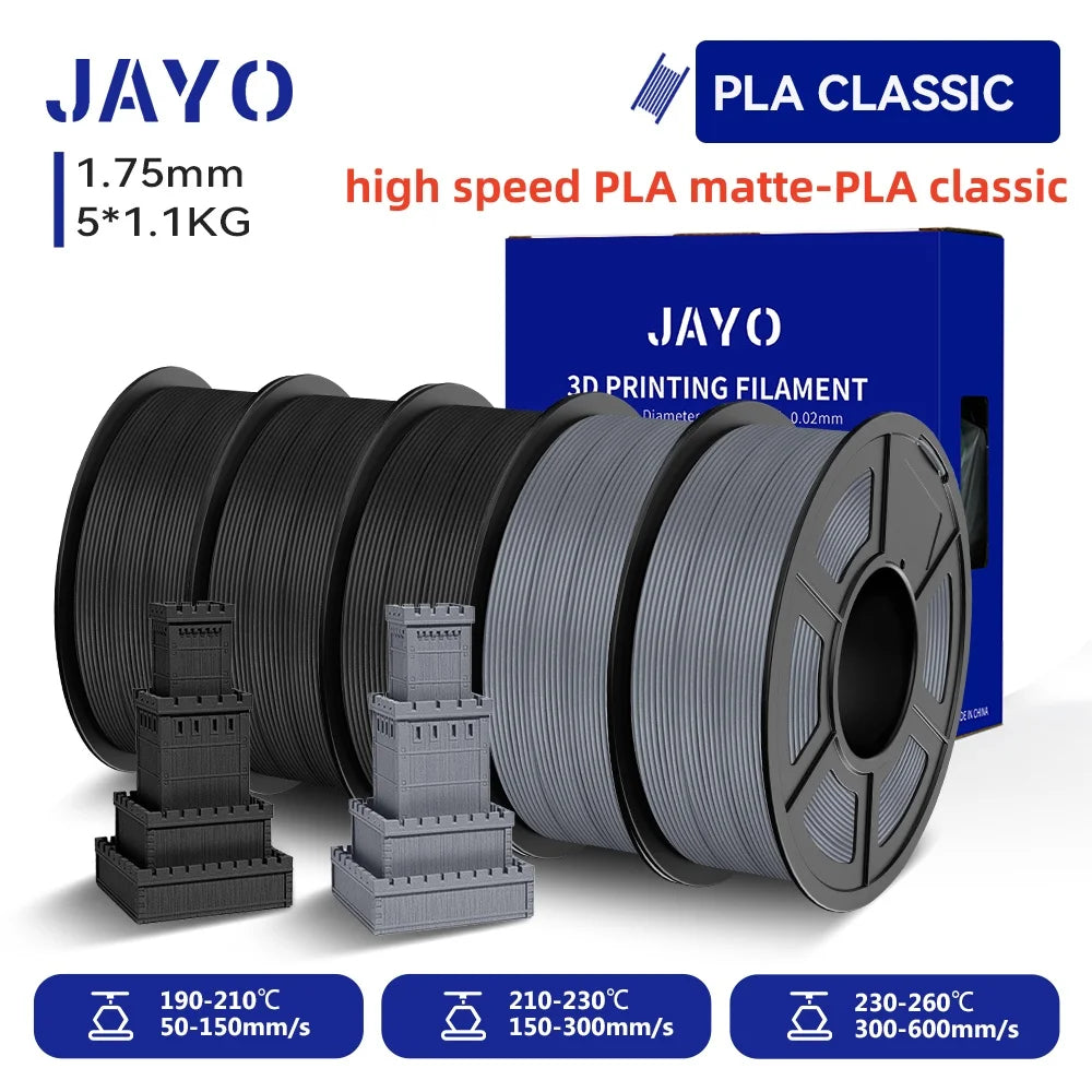 JAYO 3D Printer Filament PETG High Speed Matte PLA Classic