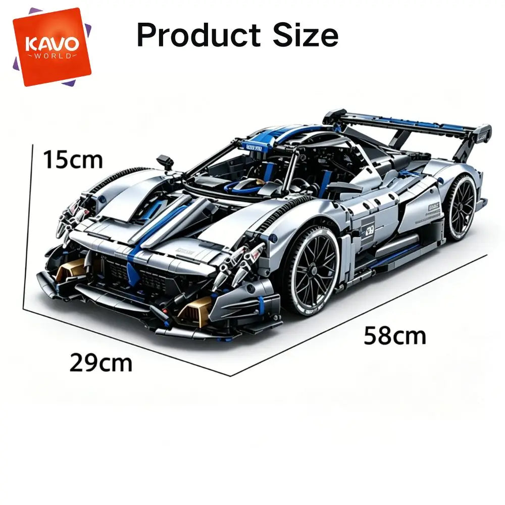 KAVOWORLD Supercar Building Blocks Set 3526 Pieces STEM Construction Model