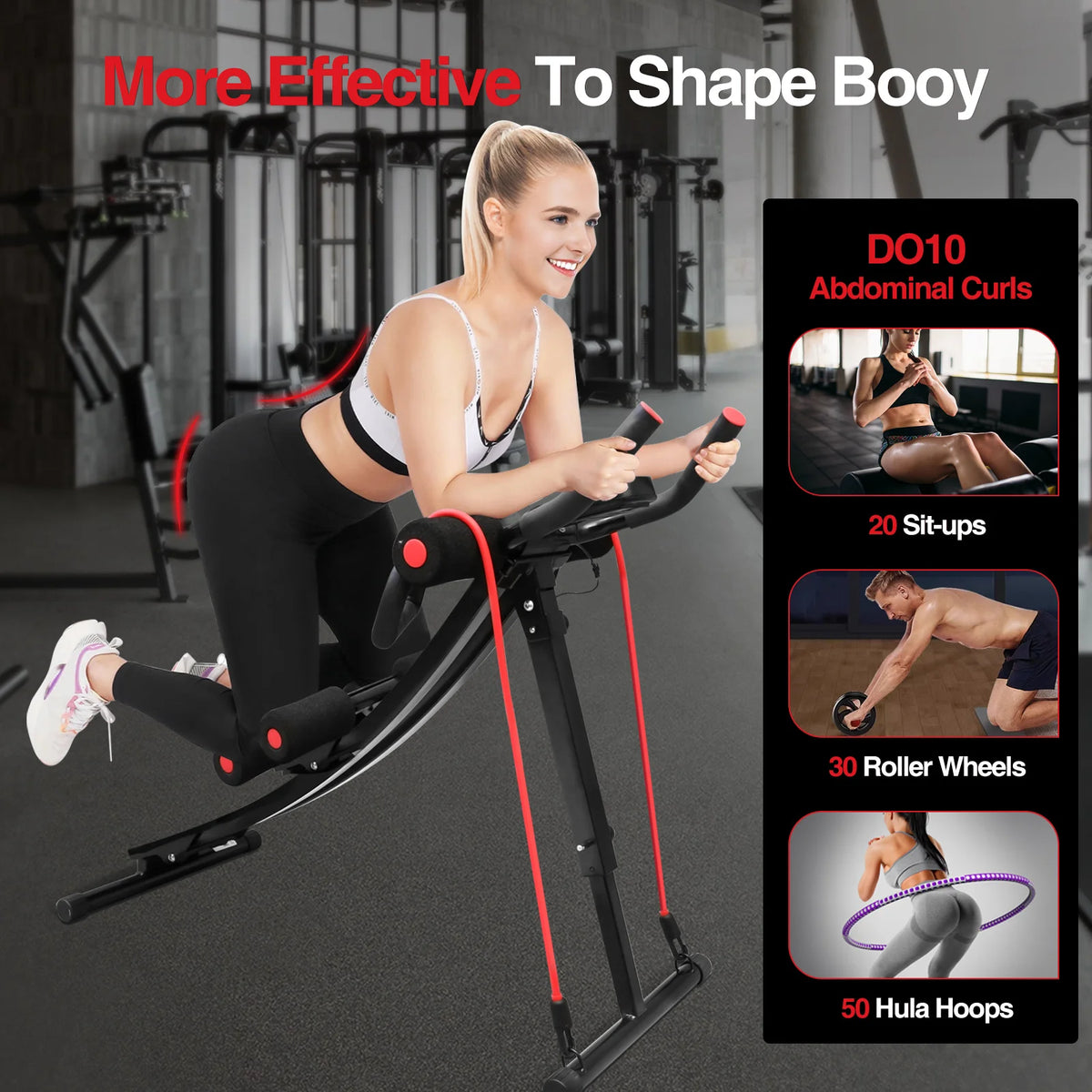GIKPAL Foldable Ab Machine for Core and Abdominal Workouts