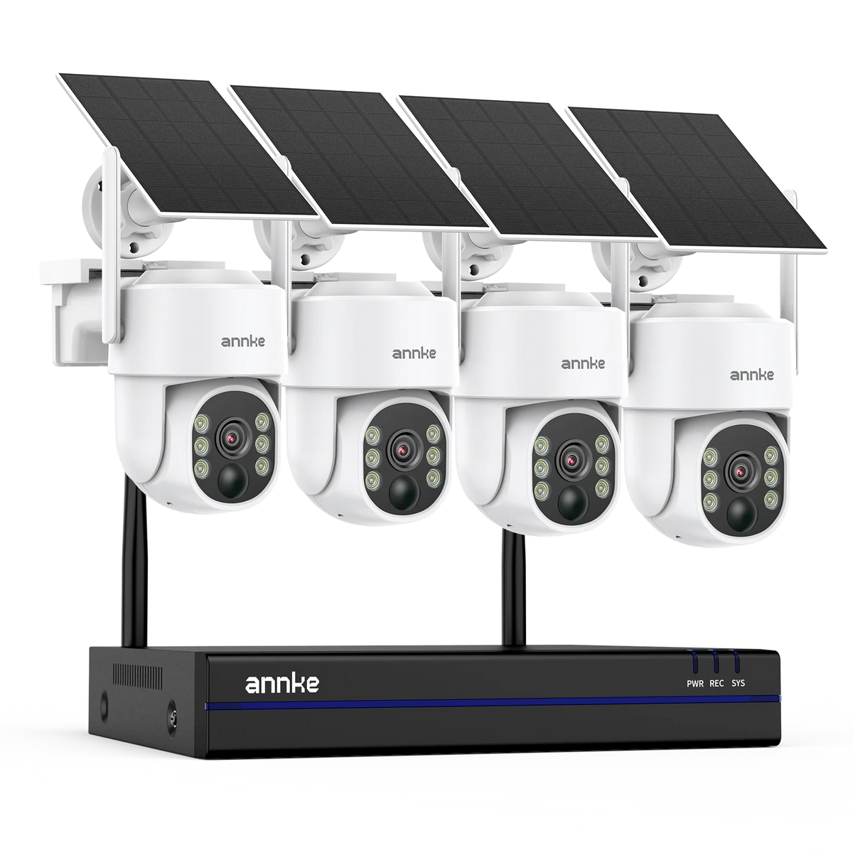 ANNKE 4MP Wireless Solar Security Camera System With NVR