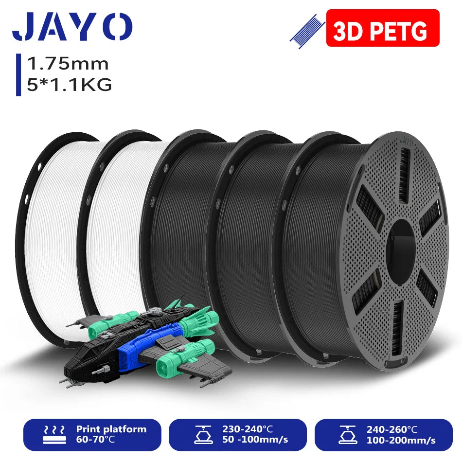 JAYO 3D Printer Filament PETG High Speed Matte PLA Classic