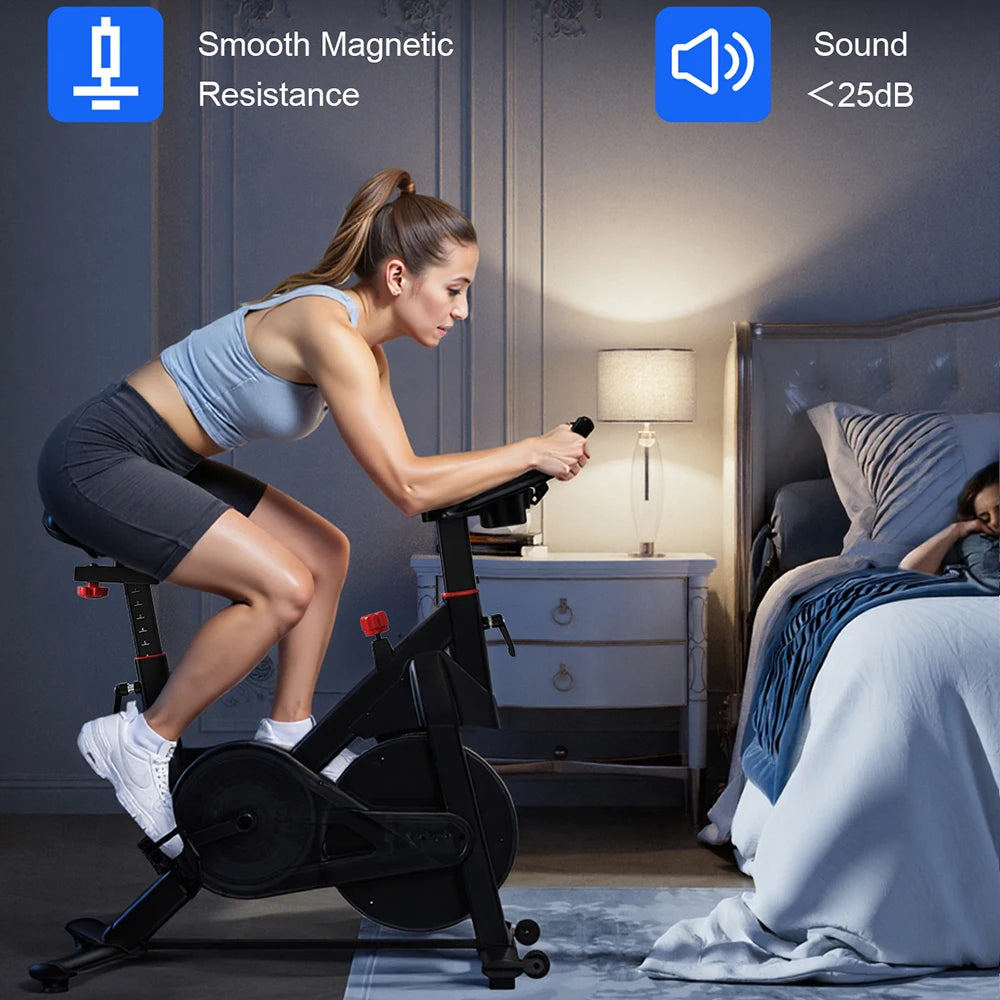 LACUFFY 32 Level Magnetic Resistance Bluetooth Home Exercise Bike
