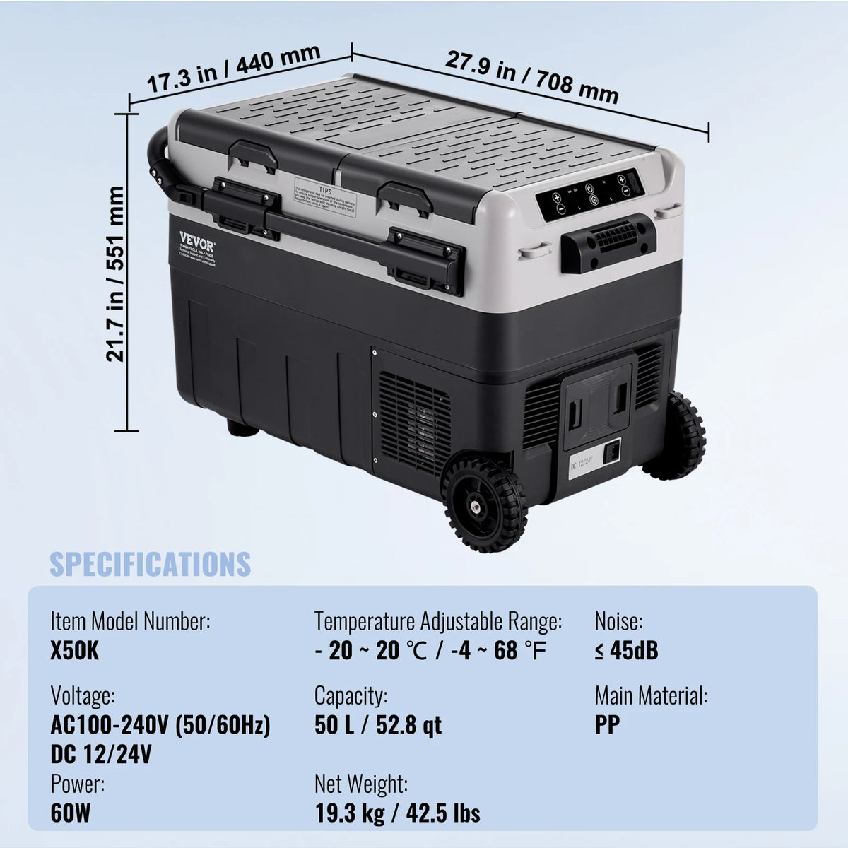 SucceBuy Portable Car Refrigerator Compressor Cooler Dual Zone