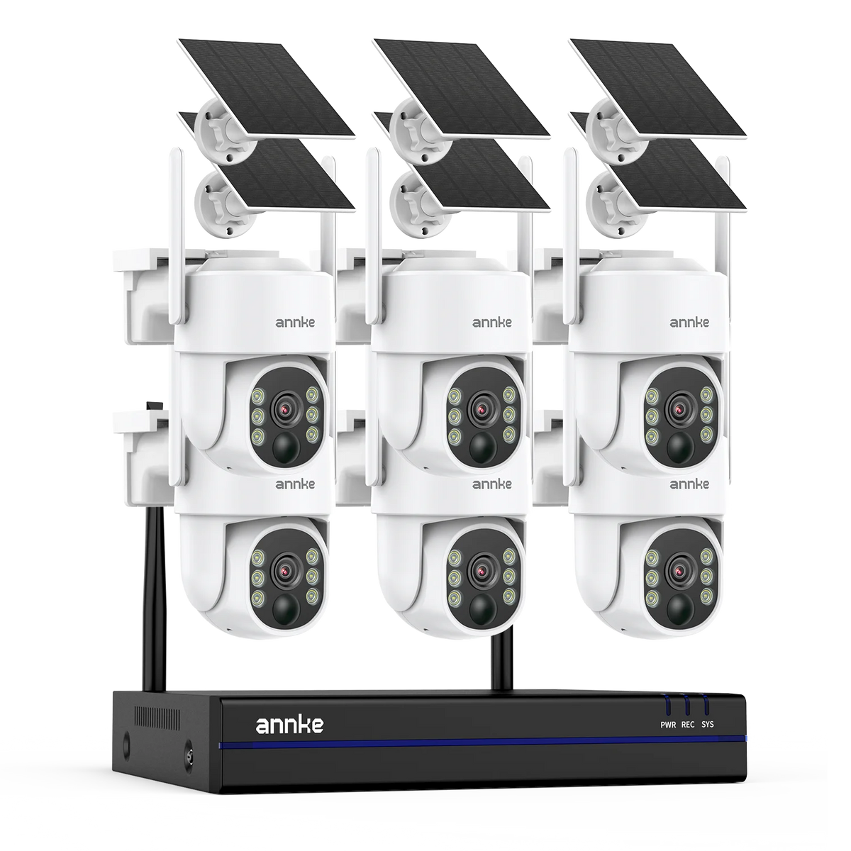 ANNKE 4MP Wireless Solar Security Camera System With NVR