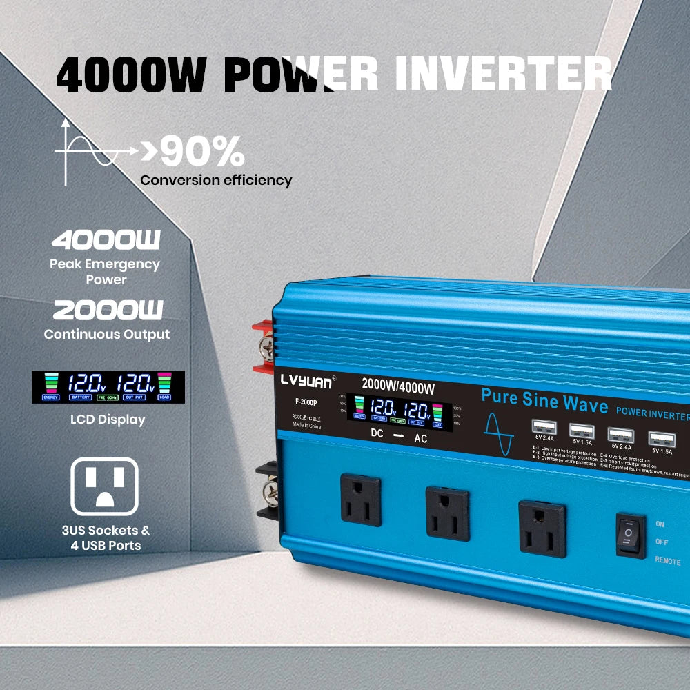 Foval Pure Sine Wave Car Solar Power Inverter System