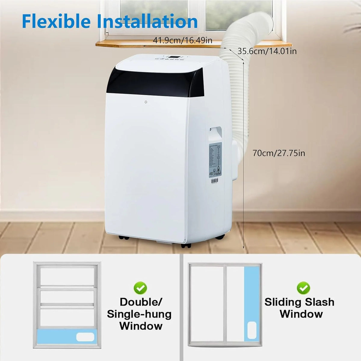 Adoolla Portable Air Conditioner With Integrated Fan And Dehumidifier