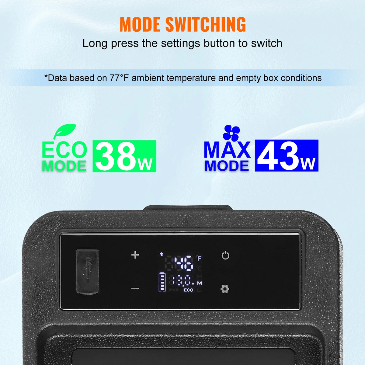 SucceBuy Portable Car Refrigerator With Adjustable Temperature Control
