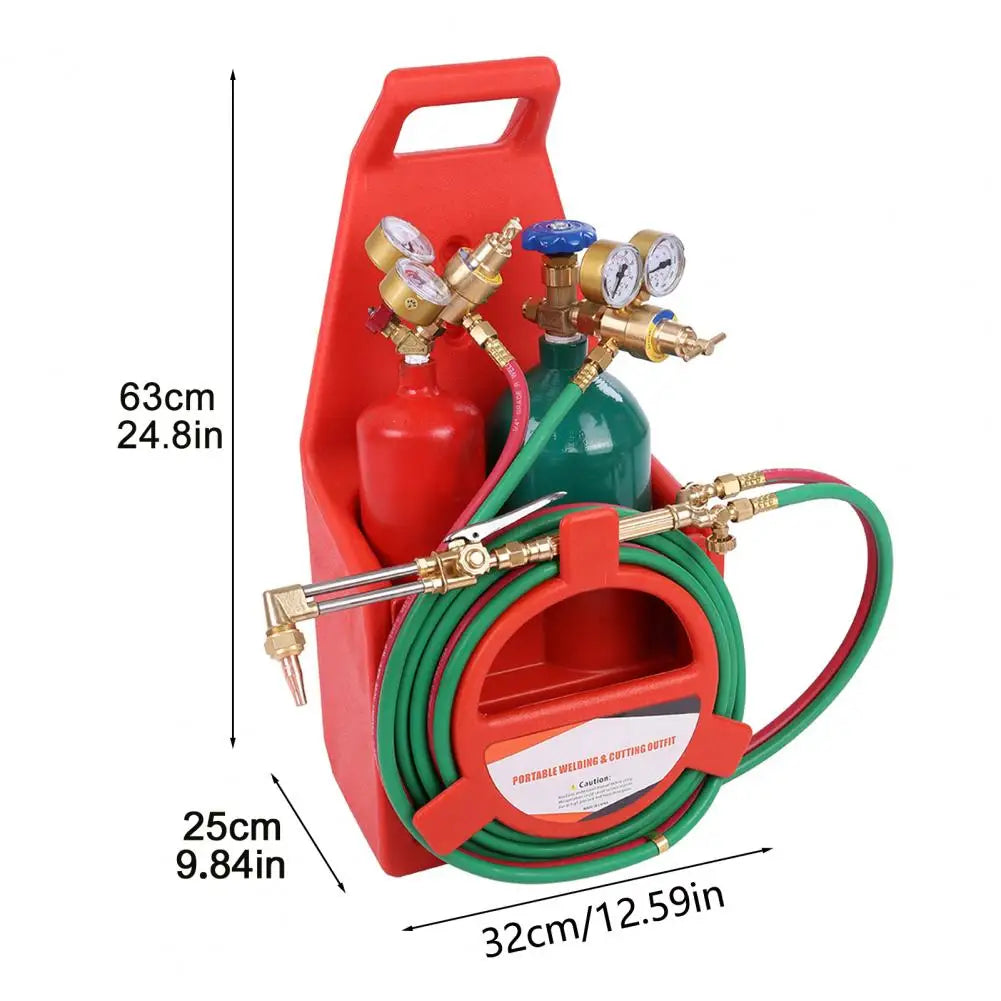 Brass Nozzle Oxygen Acetylene Welding Torch Kit With Gauge