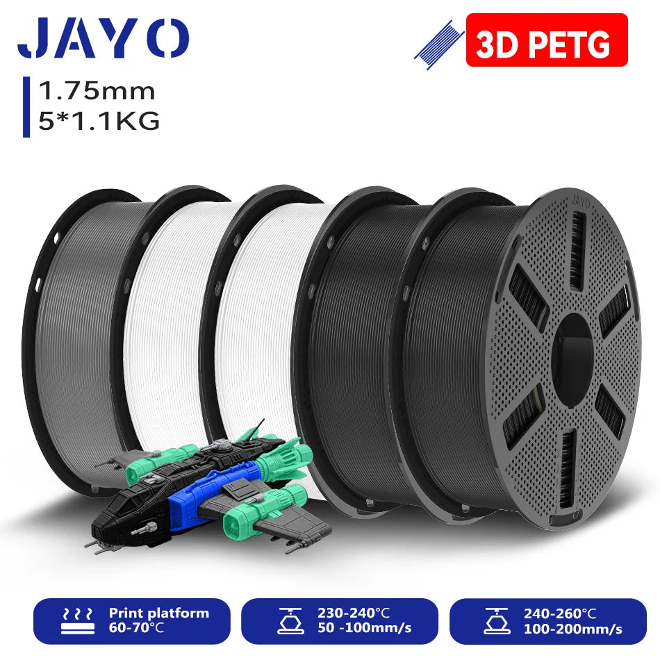 JAYO 3D Printer Filament PETG High Speed Matte PLA Classic