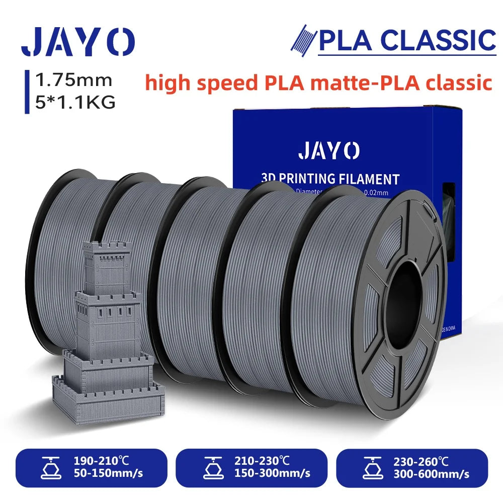 JAYO 3D Printer Filament PETG High Speed Matte PLA Classic