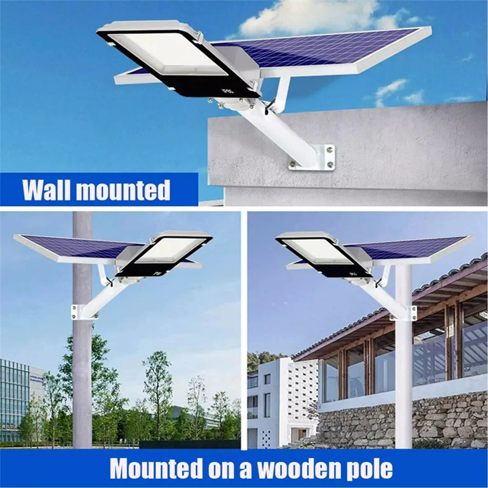 8000Mah Solar Street Light With Dusk To Dawn Outdoor Sensor