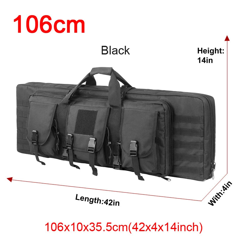 LQARMY Tactical Double Rifle Case Backpack With MOLLE Storage
