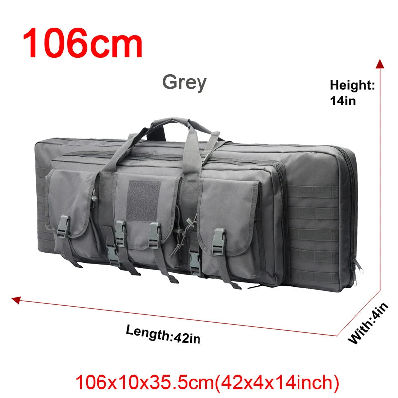 LQARMY Tactical Double Rifle Case Backpack With MOLLE Storage