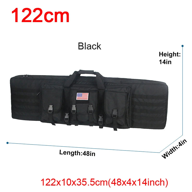 LQARMY Tactical Double Rifle Case Backpack With MOLLE Storage
