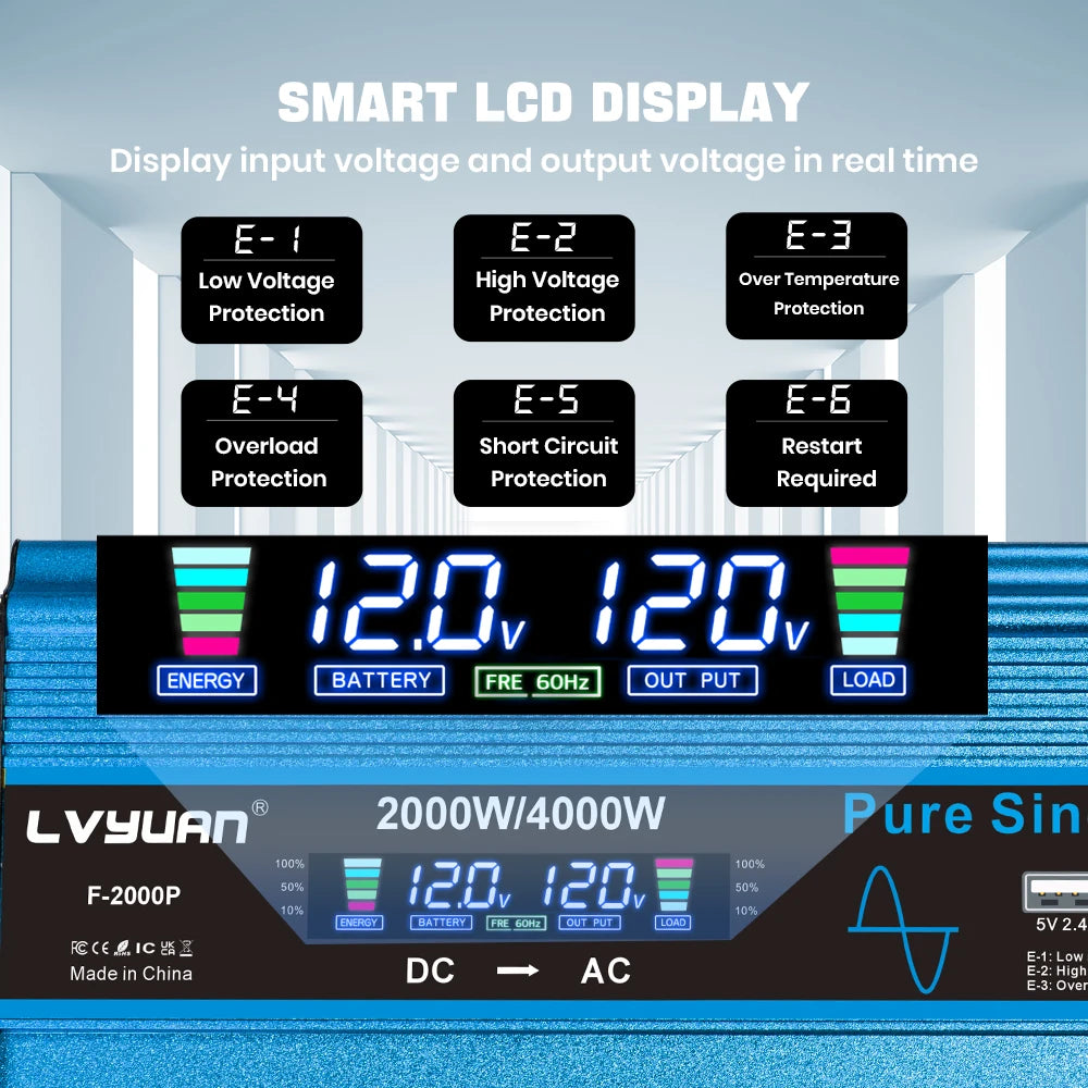 Foval Pure Sine Wave Car Solar Power Inverter System