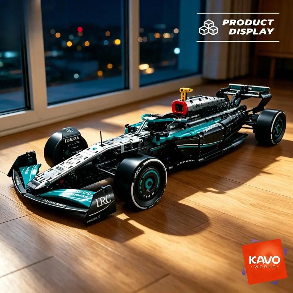KAVOWORLD Drift Racing Car Building Blocks With Steering