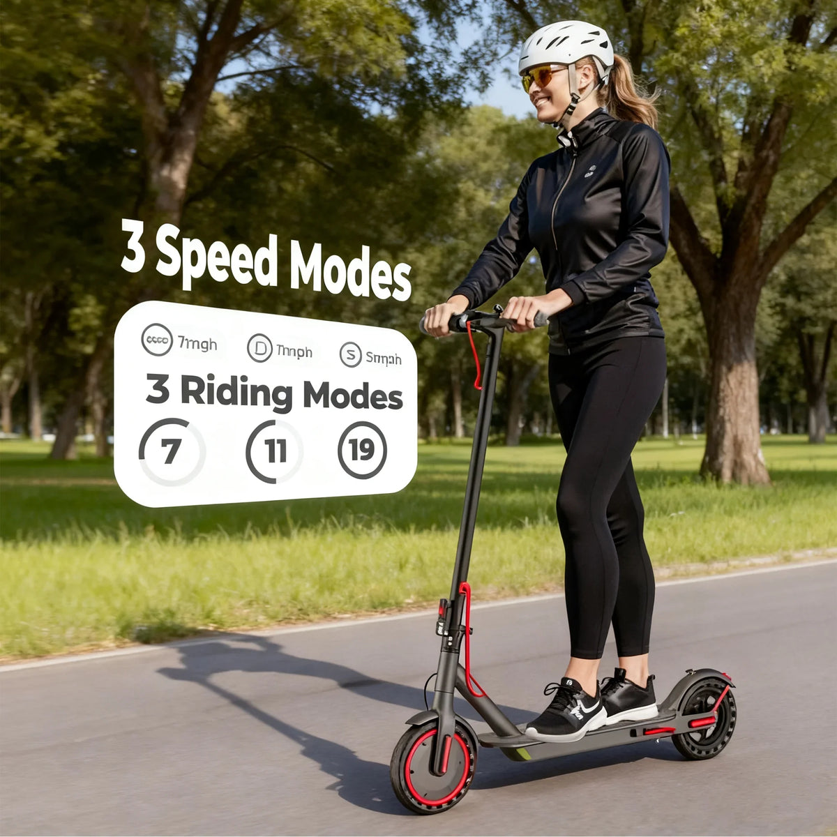 LADPED 350W Electric Scooter 19mph Folding Design 16 Mile Range