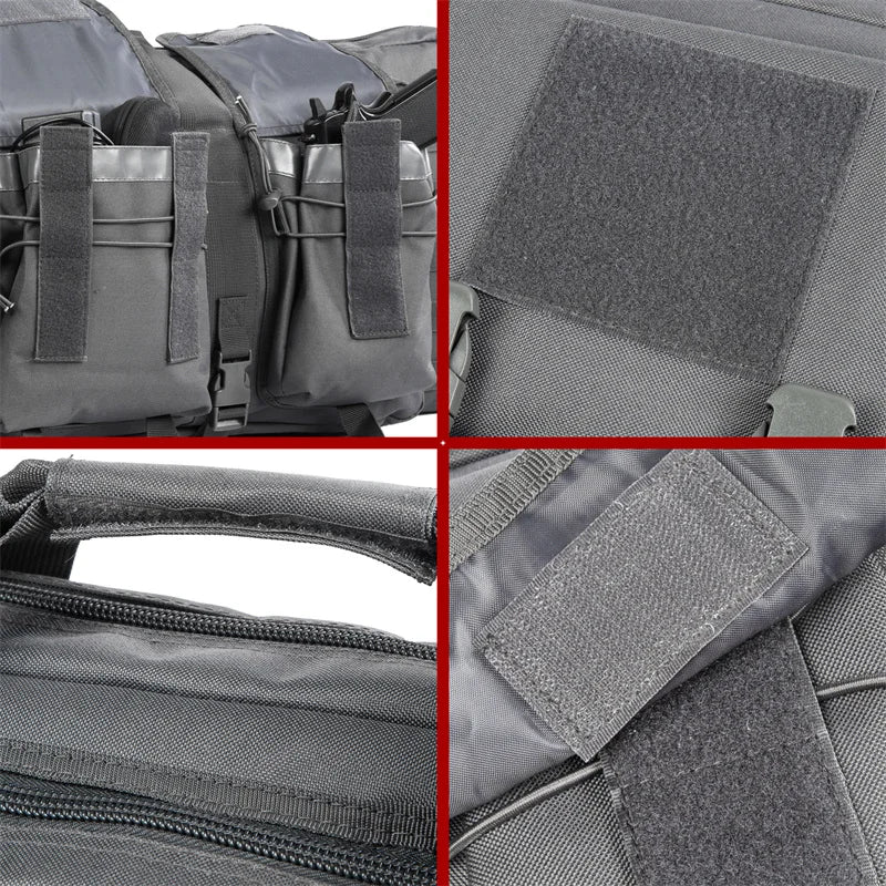 LQARMY Tactical Double Rifle Case Backpack With MOLLE Storage