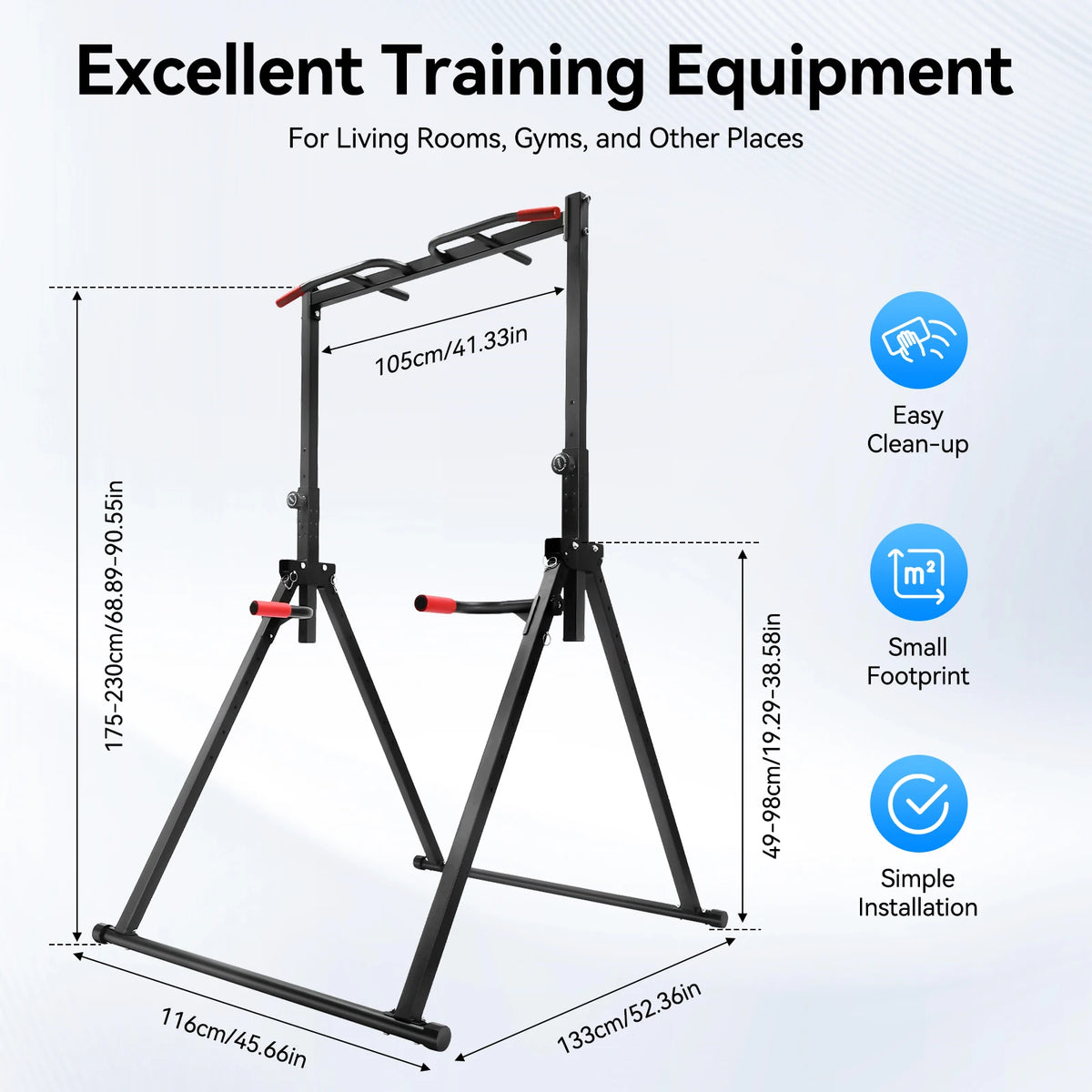 Adjustable Foldable Home Gym Pull Up Bar For Strength Training