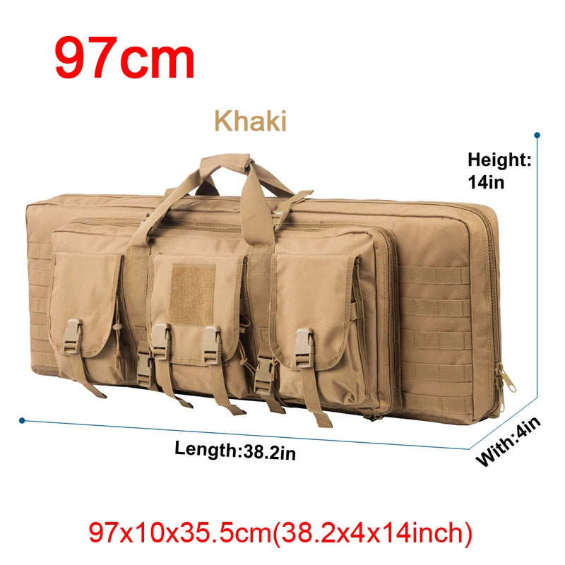 LQARMY Tactical Double Rifle Case Backpack With MOLLE Storage