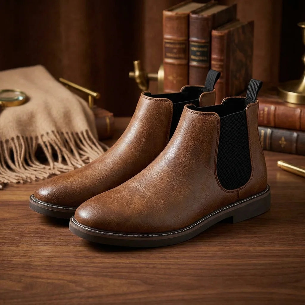 Hecrafted Men Comfortable Casual Chelsea Boots For Daily Wear