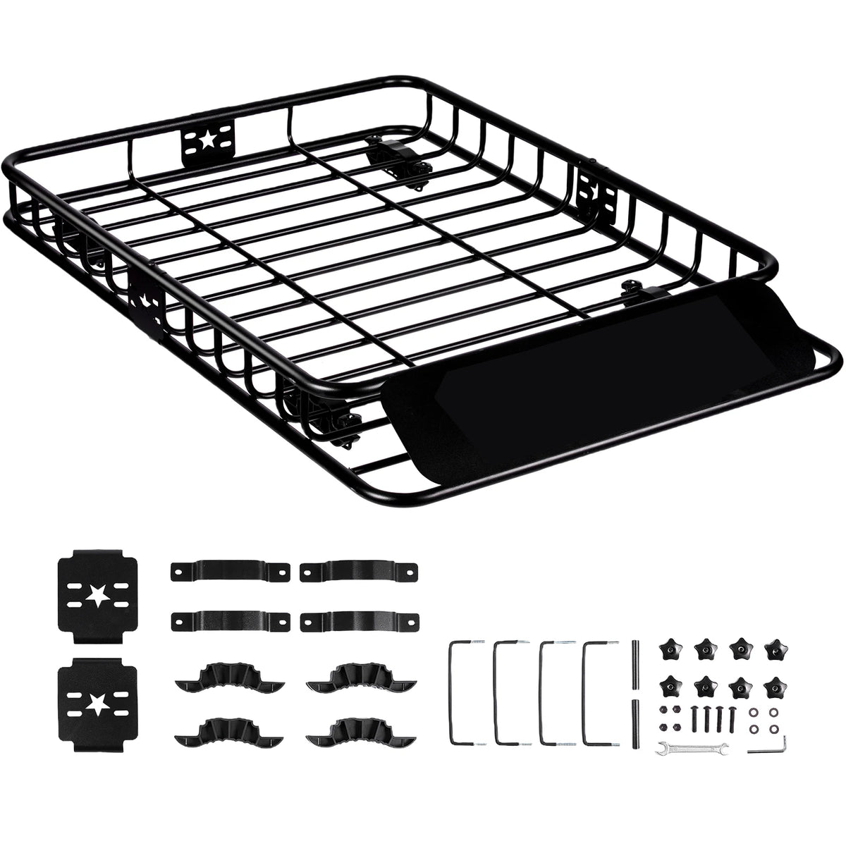 SucceBuy Heavy Duty Rooftop Cargo Basket Carrier for SUVs and Trucks