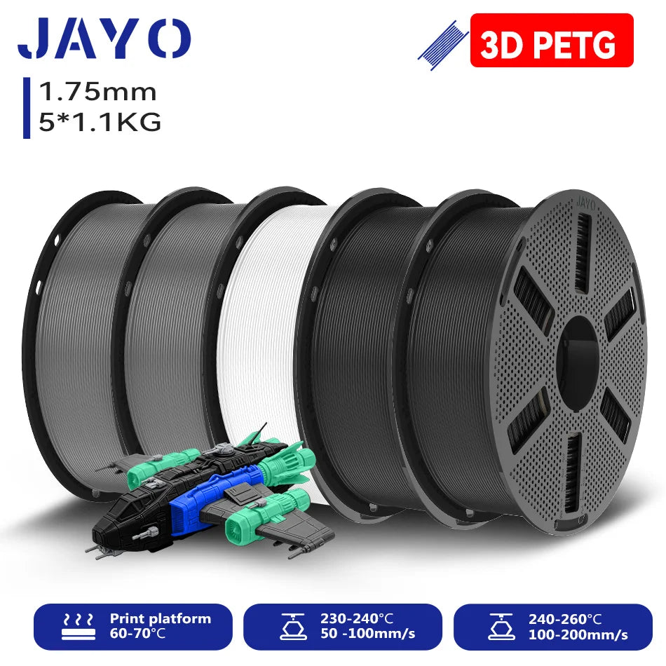 JAYO 3D Printer Filament PETG High Speed Matte PLA Classic