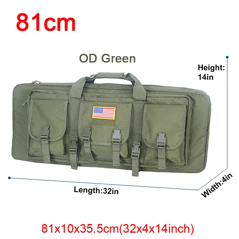 LQARMY Tactical Double Rifle Case Backpack With MOLLE Storage