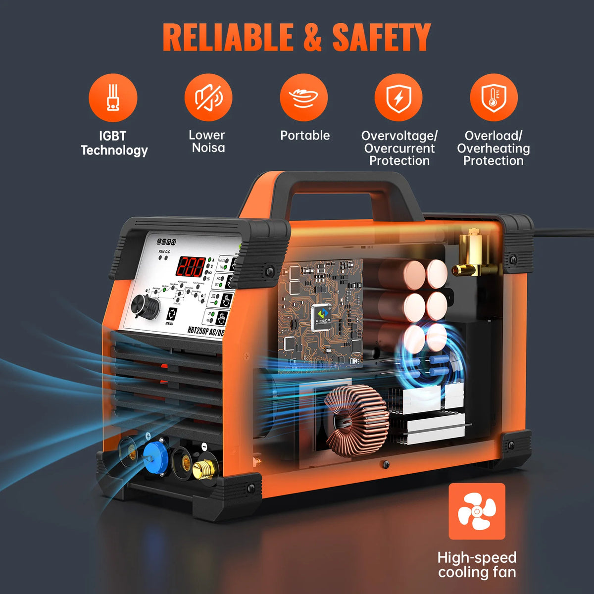 Hitbox AC DC TIG Welder MMA ARC Pulse Inverter Aluminum