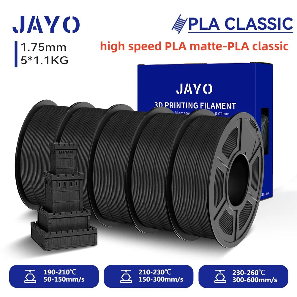 JAYO 3D Printer Filament PETG High Speed Matte PLA Classic