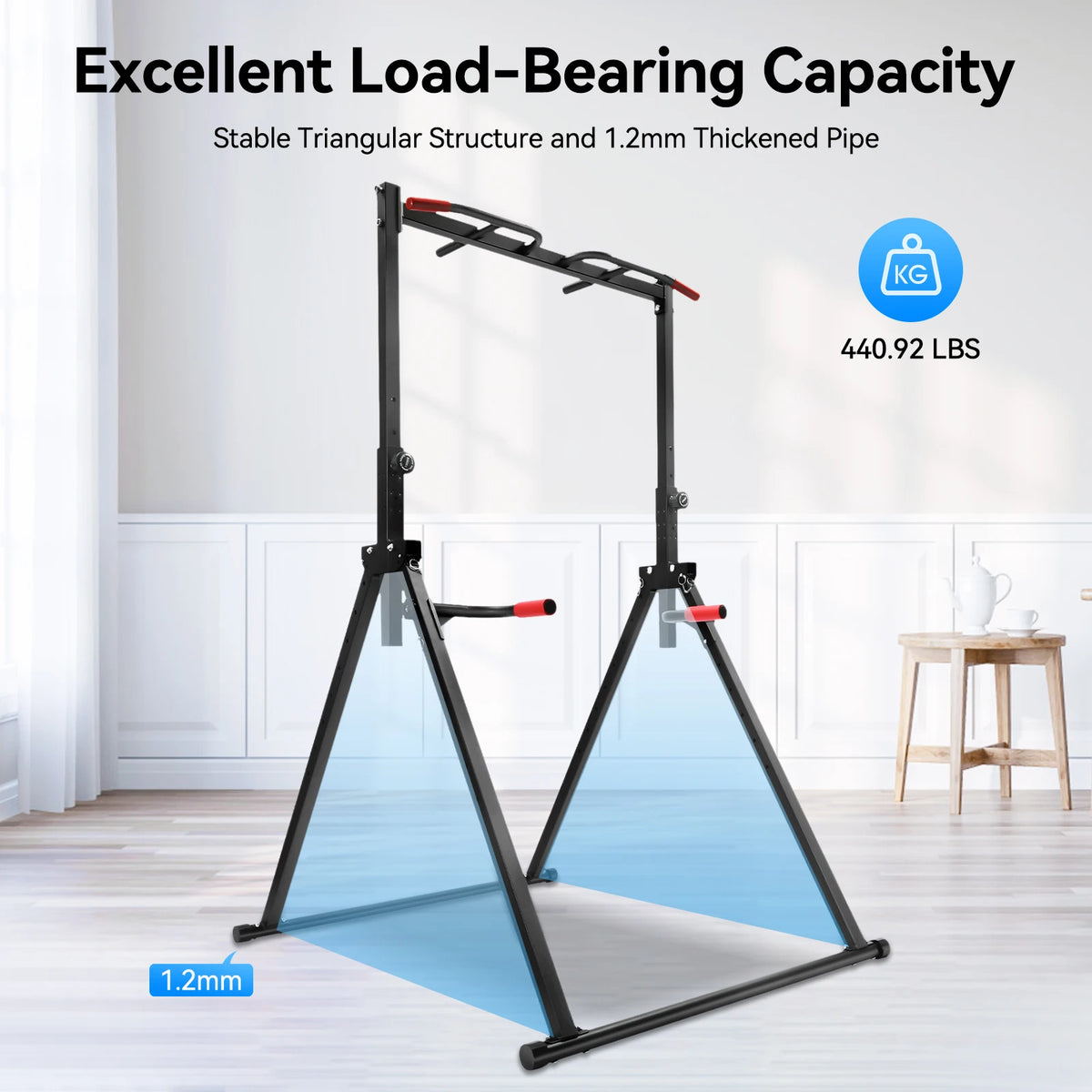 Adjustable Foldable Home Gym Pull Up Bar For Strength Training