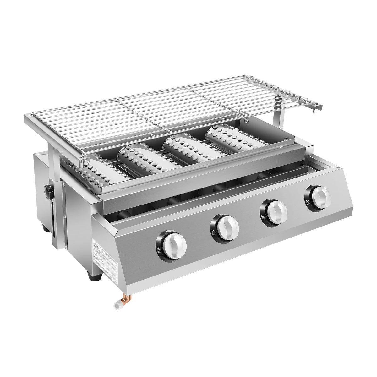 Portable Four Burner Propane Gas Grill for Outdoor Barbecue