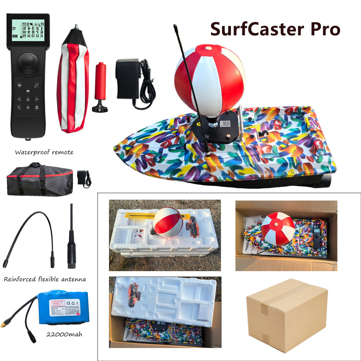 CreSea Surf Caster Pro RC Bait Boat With Brushless Motor
