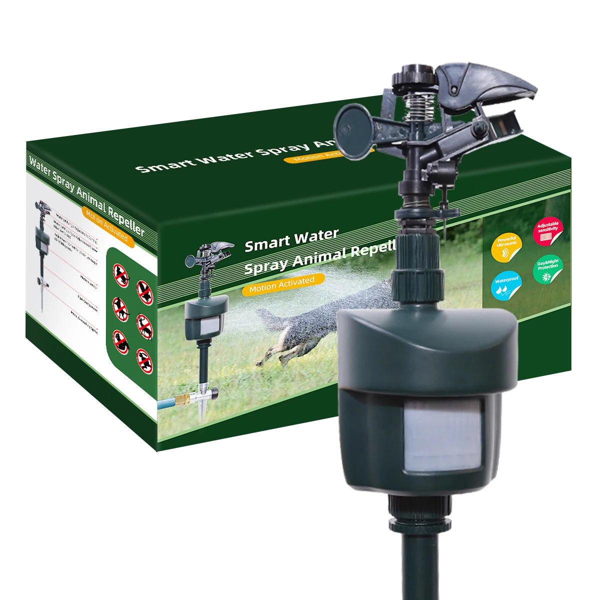 Motion Activated Garden Sprinkler With Day And Night Detection